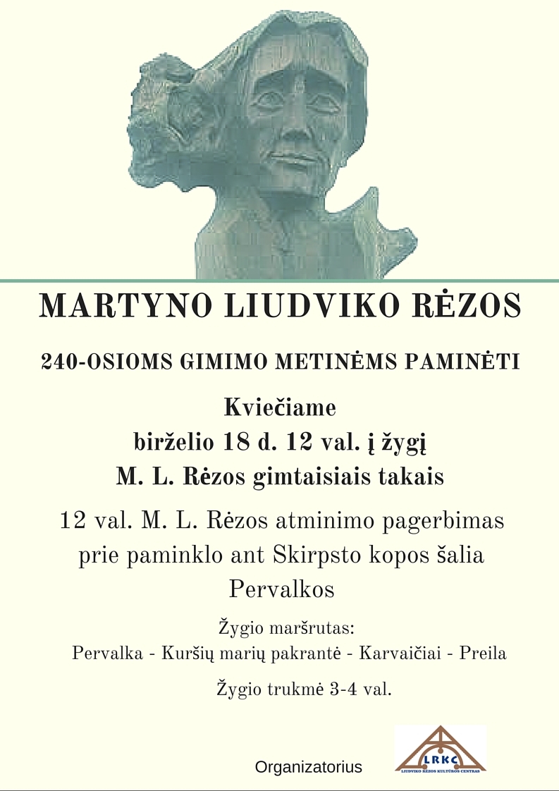 MARTYNO LIUDVIKO RĖZOS 240-OSIOMS GIMIMO METINĖMS PAMINĖTI